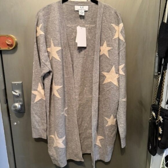 Magaschino 100% cashmere open front Star cardigan Sweater - Picture 7 of 16